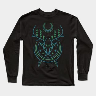 mythical night deer Long Sleeve T-Shirt